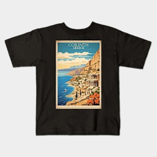 Corinth Greece Vintage Tourism Travel Kids T-Shirt